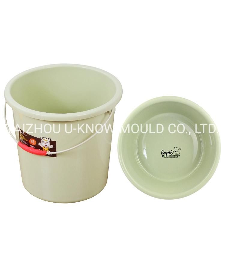 2 Cavities Wash Bucket Injection Mould with Lid Bucket Mold