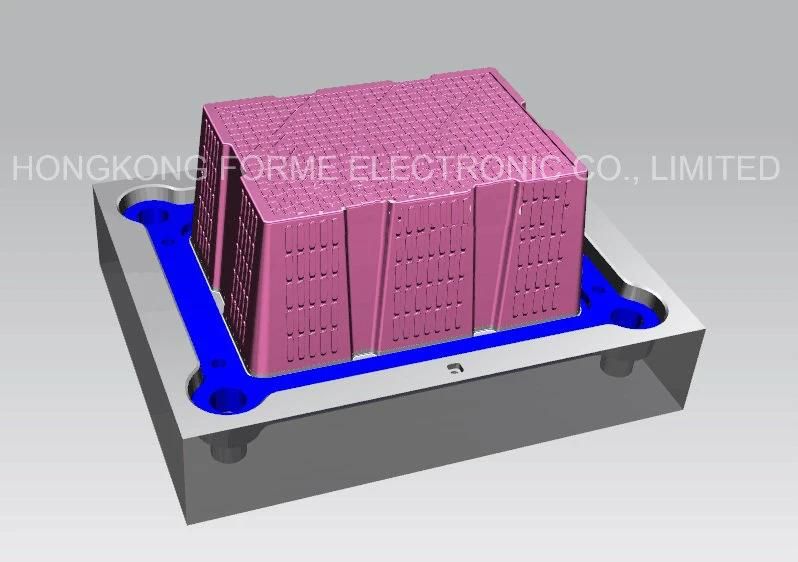 Design Fruit Basket Mould Manufacture Plastic Mold Turnover Box Crate