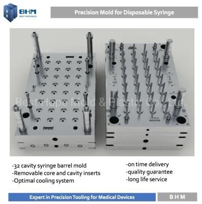 Monthly Deals Multiple Cavity Medical Plastic Mold for Disposable Syringe Mould Customized