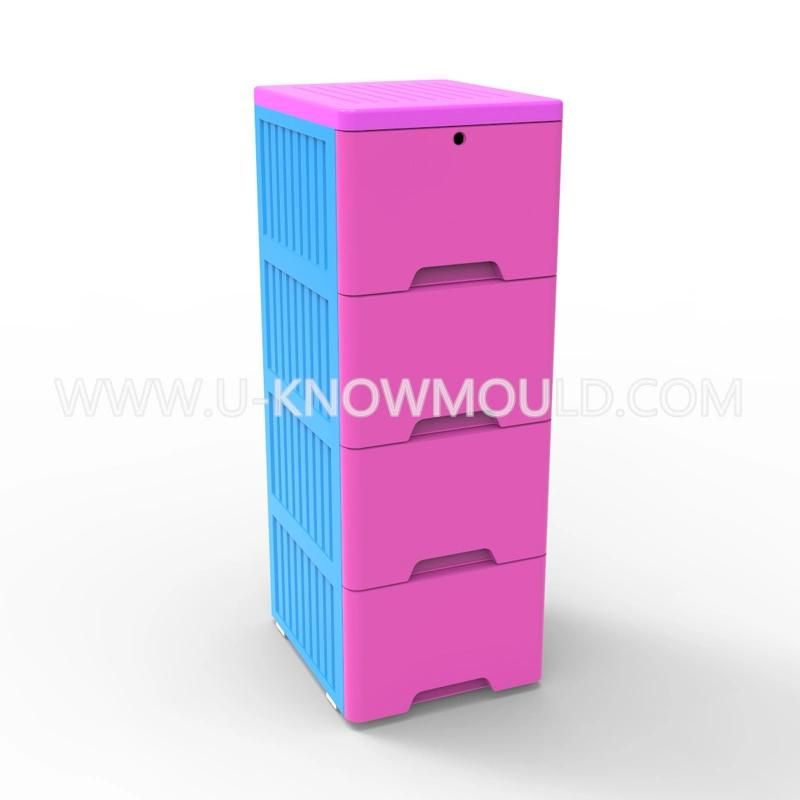 Plastic Injection Drawer Mold Case Storage Cabinet Locker Container Mould