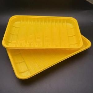 PP Large Capacity Yellow Disposable Plastic Packaging Tray for Chicken, Meat, Seafood, ...
