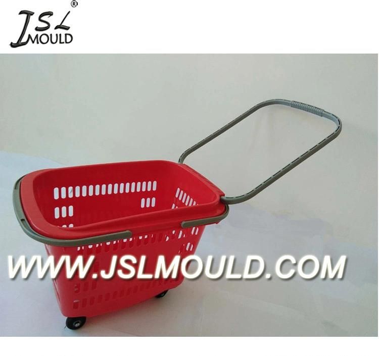 Customized Injection Plastic Shopping Basket Trolley Mould