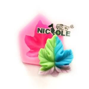Silicone Fondant Molds Leaf Shape Single Cavity 1 Piece Silicon Moulds for Cake Decoration ...