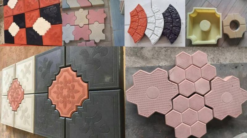 Garden DIY Interlocking PVC Rubber or Plastic Paver Mould