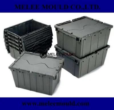 Attached Lid Plastic Crate Mould