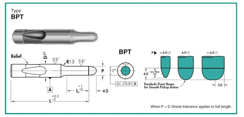 Custom Oblong Punch High Precision Dayton Bottle Neck Punch