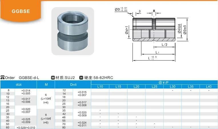 Ggbse Tooling and Mould Parts Guide Bush