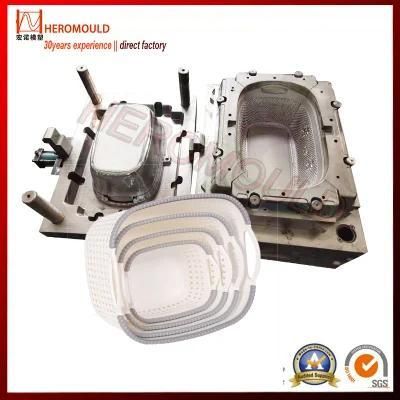 Nice Design of 4PC Set Plastic Rattan Storage Basket Injection Mould From Heromould