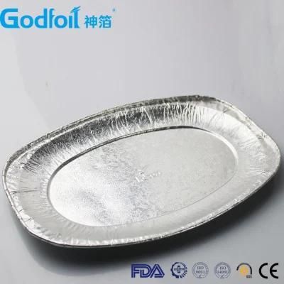 6085 Disposable Aluminum Foil Oval Tray Plate for Middle East UAE Market