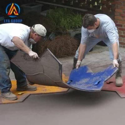 Decorative Rubber Silicone Roll Slate Pavement Stamped Concrete Moulds for Floor