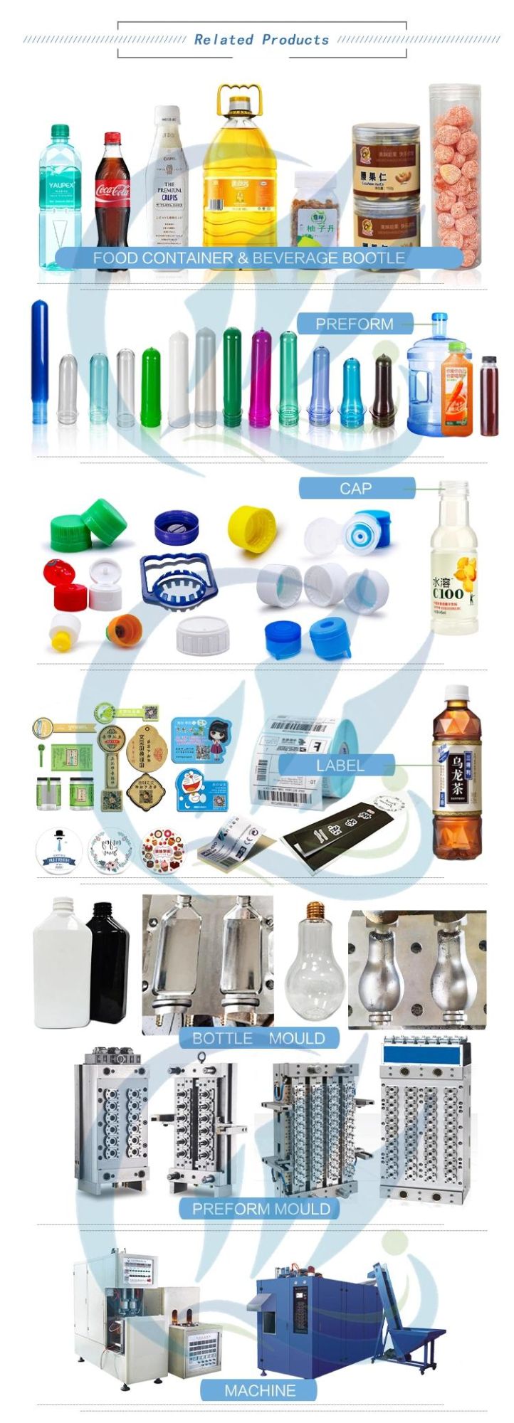 18mm/20mm/24mm/26mm/28mm/30mm/38mm Multi-Gram Pet Preform Water Bottle Cosmetic Packaging Food Grade