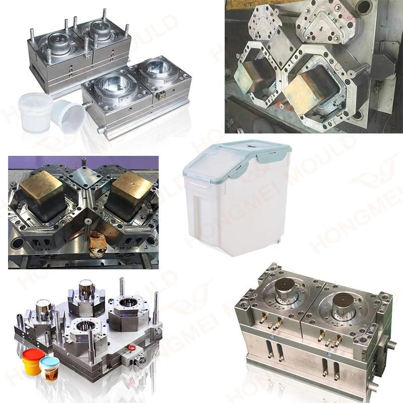 Long Service Life Factory Directly Sale Plastic Injection Mold for Canister, Food Plastic Storage Tank Mold, Plastic Cap Mould From Hongmei Mould