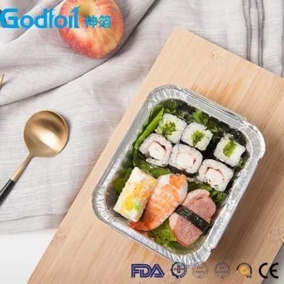 Popular Smooth Wall Aluminum Foil Container Food Take Away Container