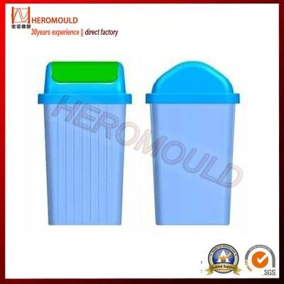 Plastic Square Dustbin with Swing Lid Injection Mould in Heromould