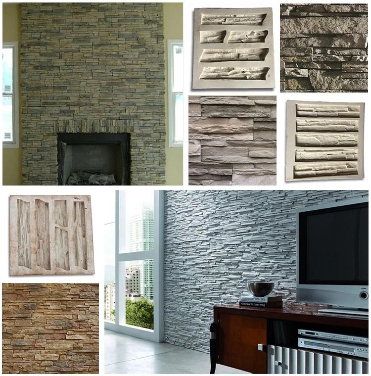 3D Wall Decoration Artificial Stone Veneers Silicone Rubber Mold