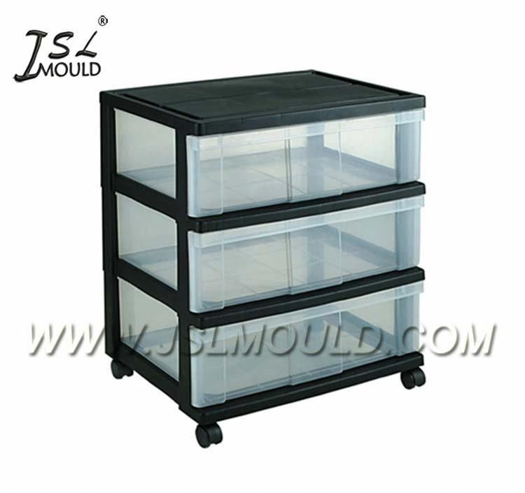Injection Plastic Rattan Design 4 Drawers Cabinet Mould
