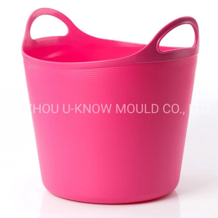 Soft Plastic Large Size Laundry Basket Injection Mould