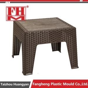 Plastic Injection Garden Rattan Dining Table Furniture Mold