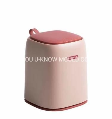 Plastic Mini Trash Can Injection Mould Plastic Desktop Trash Bin Mold