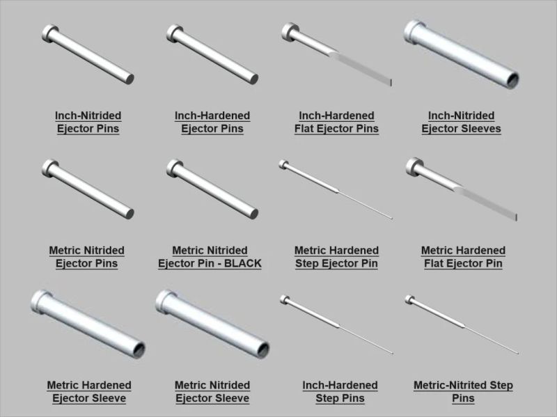 Cungang Mold Parts Accelerated Standoff Threaded Support Pillar Round Ejector Pin for Plastic Injection