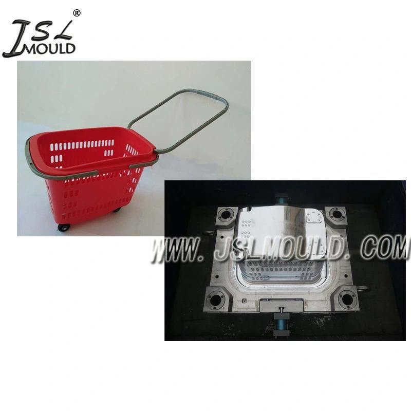 Injection Plastic Supermarket Shopping Basket Mould