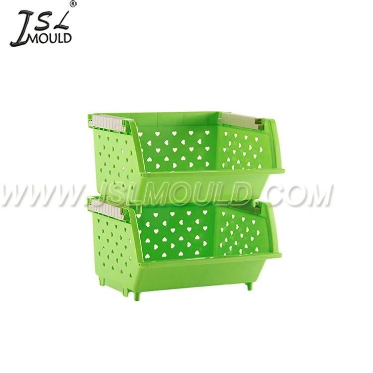 Injection Plastic Stacking Fruit Basket Tray Mould