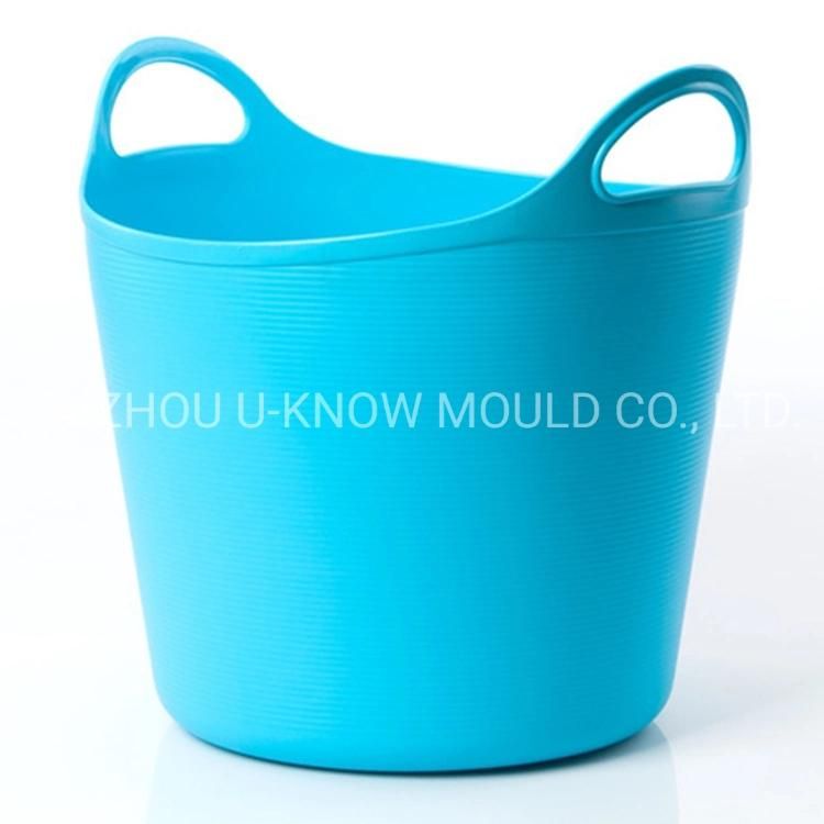 Soft Plastic Large Size Laundry Basket Injection Mould