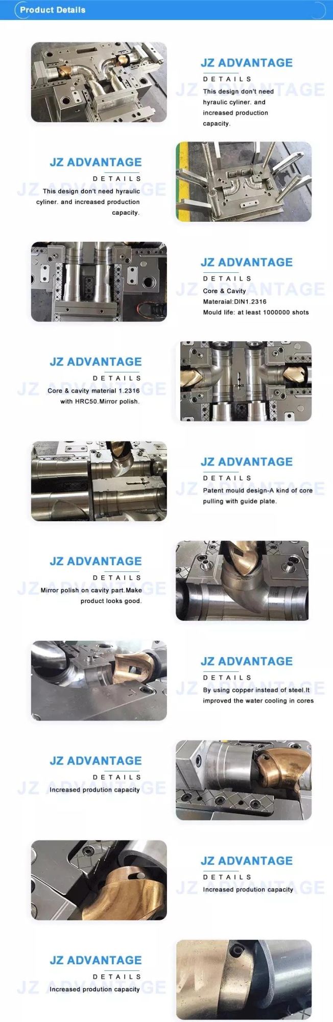 Jz PPR Water Supply Injection Pipe Fitting Mould