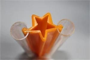 (T0007 Small T0008 Big) Star Shape Food Grade Silicone Tube Molds