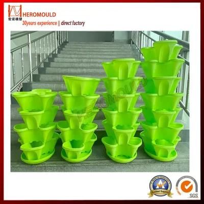 Plastic Injection Moulds Plastic Stackable Flowerpot Injection Mould Plastic Garden ...