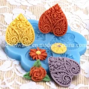 F1253 Food Grade New Arrival Custom Multi Silicone Fondant Molds Heart Shape