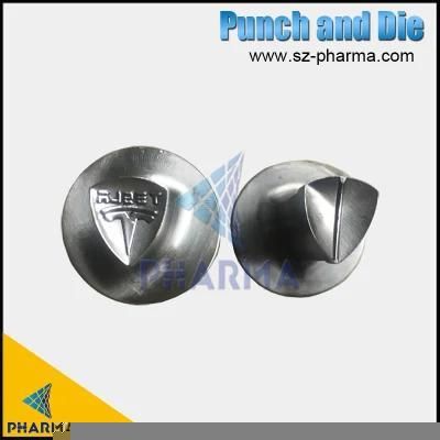 Punch Die Blank Flat Bevelled Set with Double Cross Hair Break Line