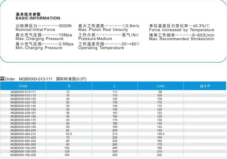 Mqb5000 Plastic Injection Molding Parts CNC Machinery Nitrogen Springs