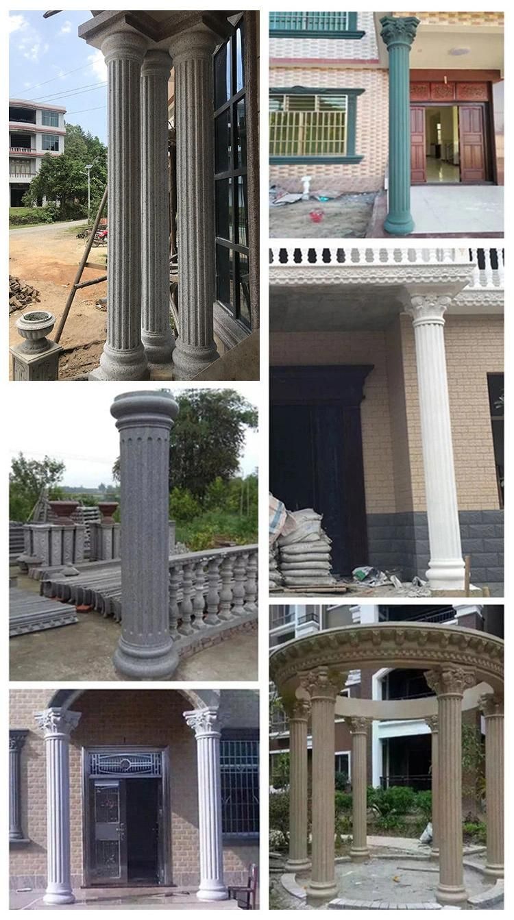 High Quality Plastic Precast Roman Pillar Concrete Fence Column Mould for Sale