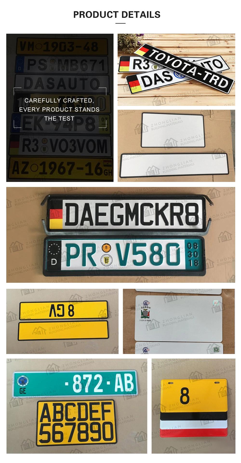 Custom Decorative Printing Car Number License Plate