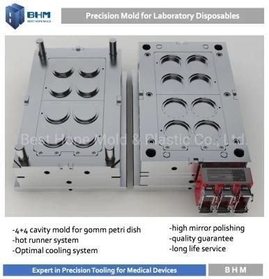 Laboratory Plastic Injection Mould/Plastic Lab Ware Petri Dish Injection Molds/Petri Dish ...