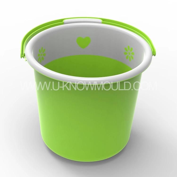 Portable Plastic Beach Toy Bucket Injection Mould with Handle Fishing Bucket Mold