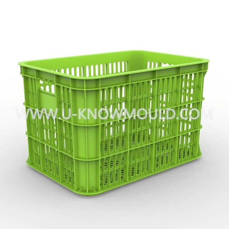 Customized Plastic Wholesale Vegetable Basket Injection Mould Plastic Crate Container Mold