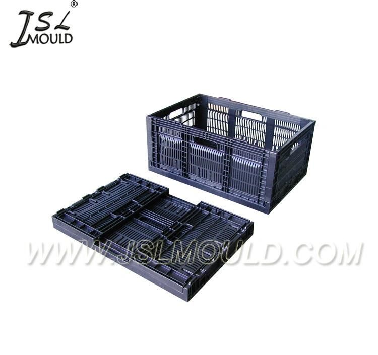 Injection Plastic Foldable Folding Flat Basket Crate Mould