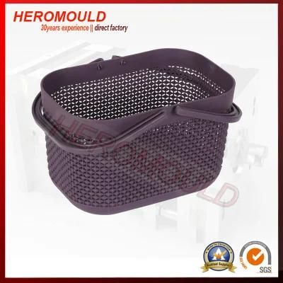 Plastic Handle Basket Mould with Pearl Chain Design From Heromould