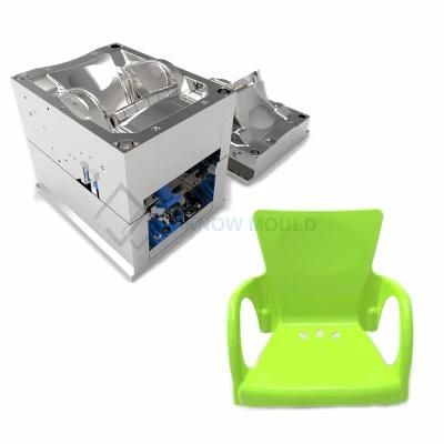 Steel Leg Plastic Injection Mould Arm Chair Mold