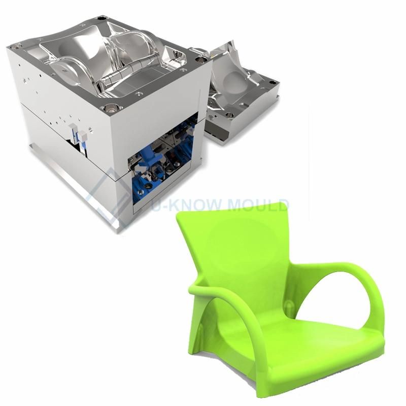 Steel Leg Plastic Injection Mould Arm Chair Mold