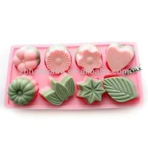 Silicone Rubber Chocolate Mould Cake Mould 8-Cavity Moulds for Cake Silicone Mould Tray ...