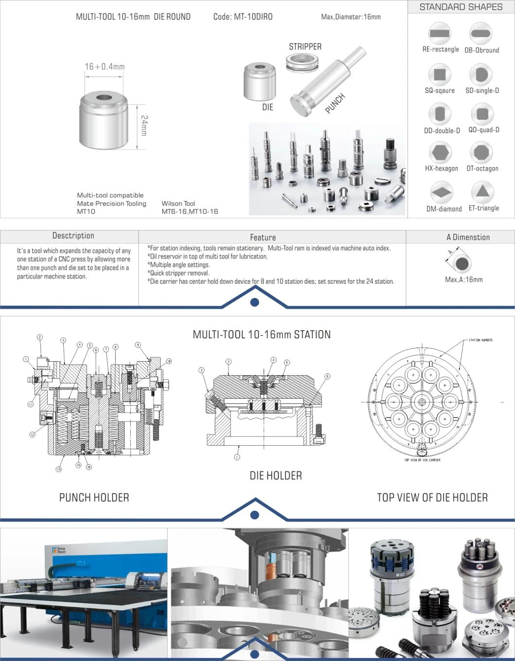 Prima Finn Power Euromac Multi-Tool Mt10-16mm Die Round Multiherramienta
