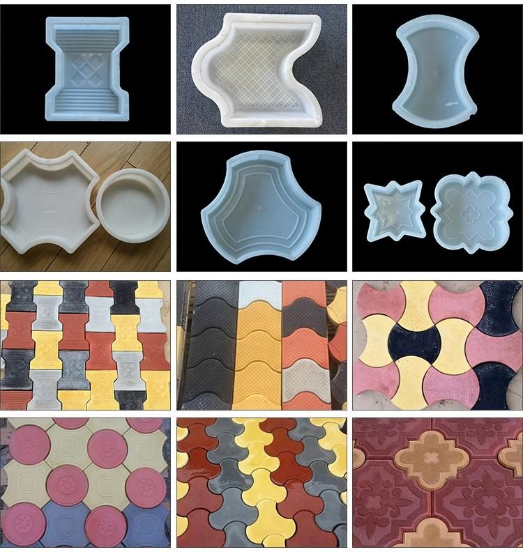 New Design ABS Plastic Round Concrete Stone Paver Tiles Molds