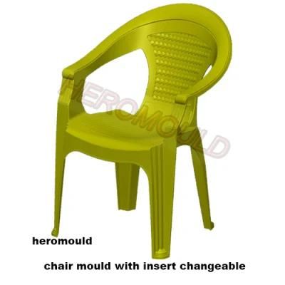Plastic Injection Mold Plastic Chair Mould Plastic Arm Chair Mould with Insert Changeable ...