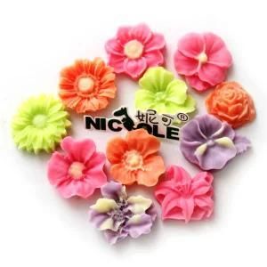 F0315 Different Flowers Handmade Soft Silicone Push Molds for Fondant Cake Decoration or ...