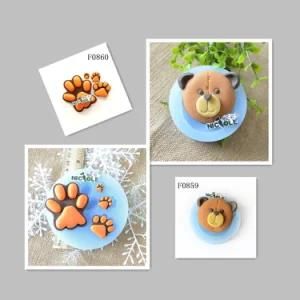 Cartoon Bear and Paw Shape Silicone Molds for Clays Candy Craft Chocolate Fondant Cake ...
