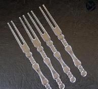 Food Grade Disposable PS Plastic Cocktail Small Fruit Fork Injection Molding