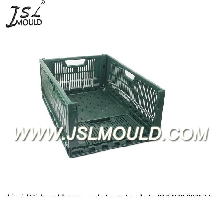 Injection Plastic Foldable Folding Flat Basket Crate Mould
